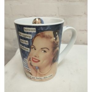 Anne Taintor "She Was Certain She'd Get Lucky" Porcelain Coffee Mug